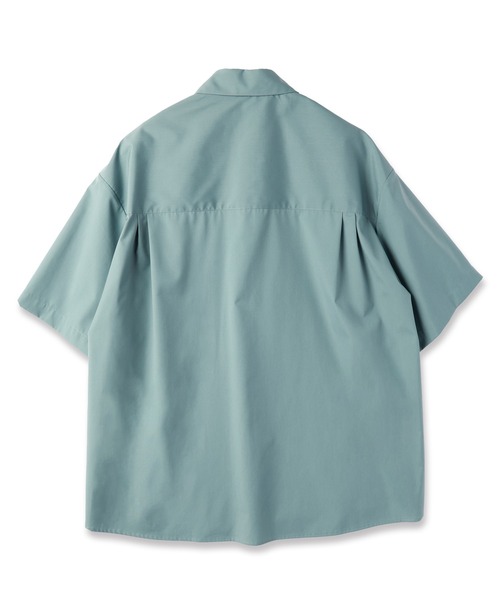 Broad Cloth Embroidery Patch Short Sleeve Shirt（シャツ