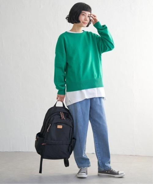 LBC(エルビーシー)の「ドロップショルダーニット(ニット/セーター・レディース・ベージュ/イエロー/グリーン/ホワイト・M)」の9枚目の写真