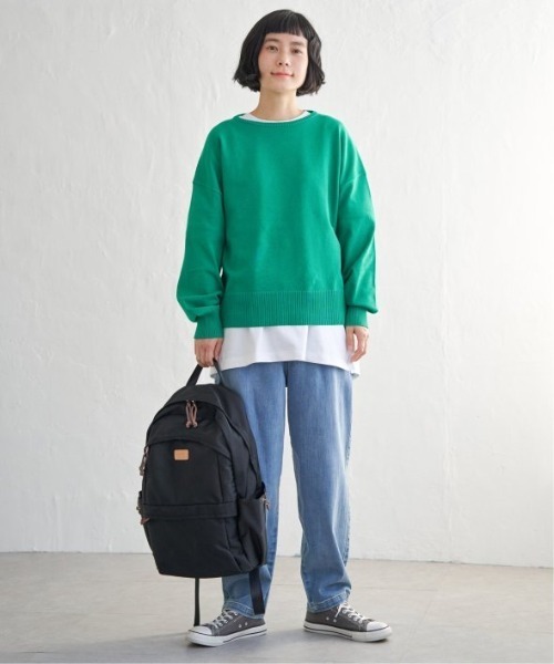 LBC(エルビーシー)の「ドロップショルダーニット(ニット/セーター・レディース・ベージュ/イエロー/グリーン/ホワイト・M)」の6枚目の写真