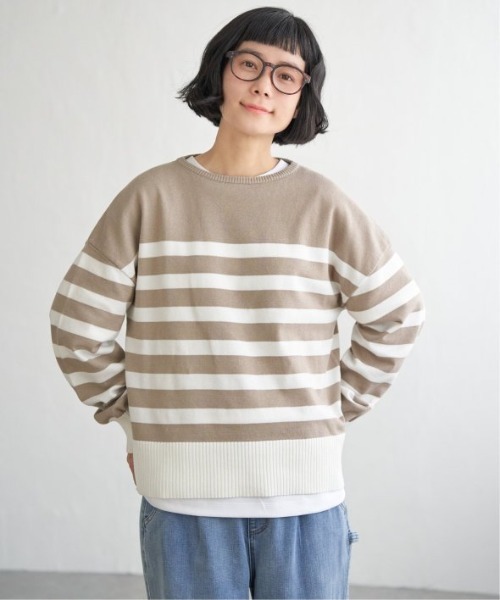 LBC(エルビーシー)の「ドロップショルダーニット(ニット/セーター・レディース・ベージュ/イエロー/グリーン/ホワイト・M)」の19枚目の写真