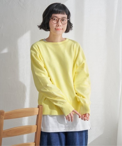 LBC(エルビーシー)の「ドロップショルダーニット(ニット/セーター・レディース・ベージュ/イエロー/グリーン/ホワイト・M)」の21枚目の写真