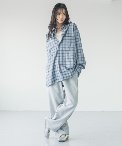 LOWRYS FARM(ローリーズファーム)の「シアサッカーチェックシャツLS 321317(シャツ/ブラウス・メンズ・グレー/ブルー/チャコールグレー・MEDIUM/LARGE)」の11枚目の写真