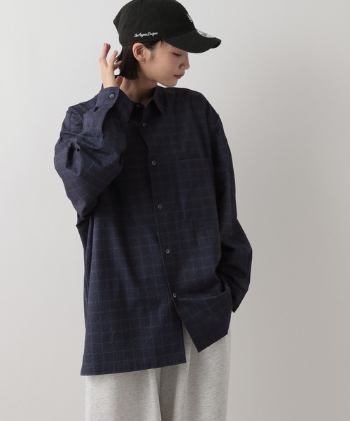 LOWRYS FARM(ローリーズファーム)の「シアサッカーチェックシャツLS 321317(シャツ/ブラウス・メンズ・グレー/ブルー/チャコールグレー・MEDIUM/LARGE)」の18枚目の写真