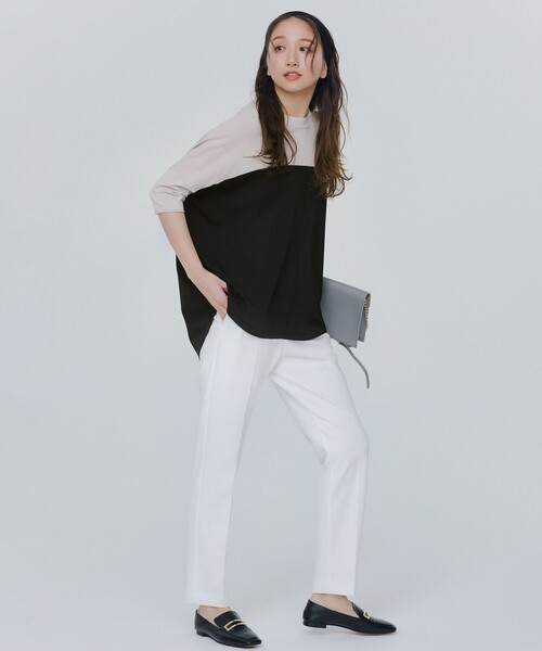 UNFILO(アンフィーロ)の「【WEB限定/セレモニー】BEAUTY MOVE センタープレス テーパードパンツ(その他パンツ・レディース・ホワイト系/ブラック系2/ネイビー系2/アイボリー系2・XX-SMALL/X-SMALL/LARGE/MEDIUM/SMALL)」の10枚目の写真