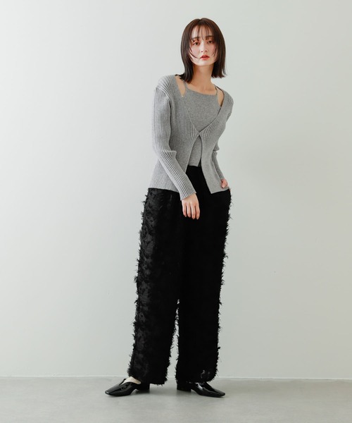 SENSE OF PLACE by URBAN RESEARCH(センスオブプレイスバイアーバンリサーチ)の「アンサンブルレイヤードセーター(ニット/セーター・レディース・グレー/アイボリー/ブラック・ONE)」の20枚目の写真