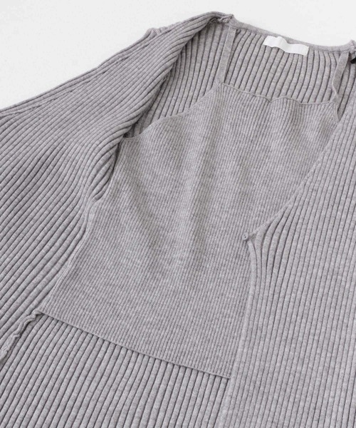 SENSE OF PLACE by URBAN RESEARCH(センスオブプレイスバイアーバンリサーチ)の「アンサンブルレイヤードセーター(ニット/セーター・レディース・グレー/アイボリー/ブラック・ONE)」の11枚目の写真