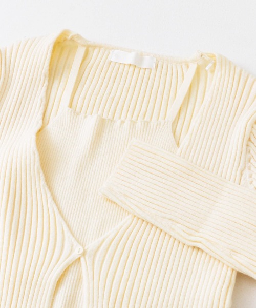 SENSE OF PLACE by URBAN RESEARCH(センスオブプレイスバイアーバンリサーチ)の「アンサンブルレイヤードセーター(ニット/セーター・レディース・グレー/アイボリー/ブラック・ONE)」の7枚目の写真