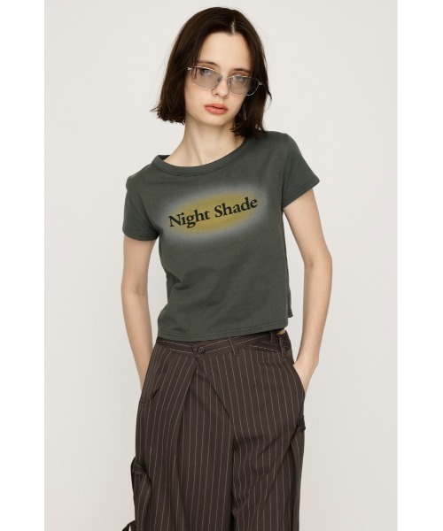 SLY（スライ）の「SPRAY LOGO COMPACT T/SH スプレー ロゴ コンパクト Tシャツ（Tシャツ/カットソー・レディース・ライトブラック/ネイビー/ピンク・FREE）」の5枚目の写真