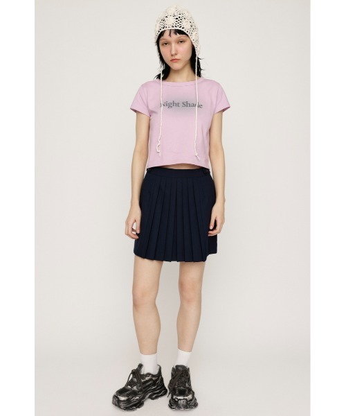 SLY（スライ）の「SPRAY LOGO COMPACT T/SH スプレー ロゴ コンパクト Tシャツ（Tシャツ/カットソー・レディース・ライトブラック/ネイビー/ピンク・FREE）」の14枚目の写真