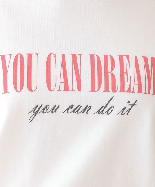 Cutie Blonde（キューティーブロンド）の「【S-LL/洗える】ショルダーフリルが目を惹く ロゴプリントロンT（Tシャツ/カットソー・レディース・チャコールグレー/ホワイト/イエロー系その他・01/02/03/04）」の10枚目の写真