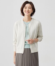 J.PRESS Ladies（J.プレス レディス）の「【洗える】ラメニット ブルゾン（カーディガン/ボレロ）」