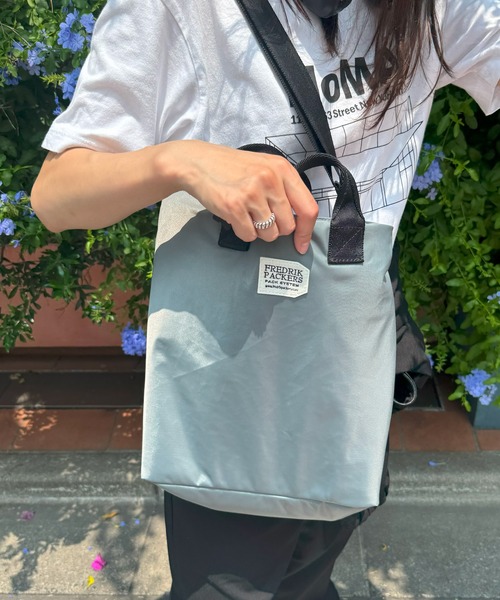 FREDRIK PACKERS(フレドリックパッカーズ)の「【FREDRIK PACKERS】≪別注≫STAND UP TOTE / 2WAYショルダートート/A4ファイル収納/PC/ショルダートート/ワンショルダー(ショルダーバッグ・レディース・グレー/オリーブ/ブラック・FREE)」の13枚目の写真