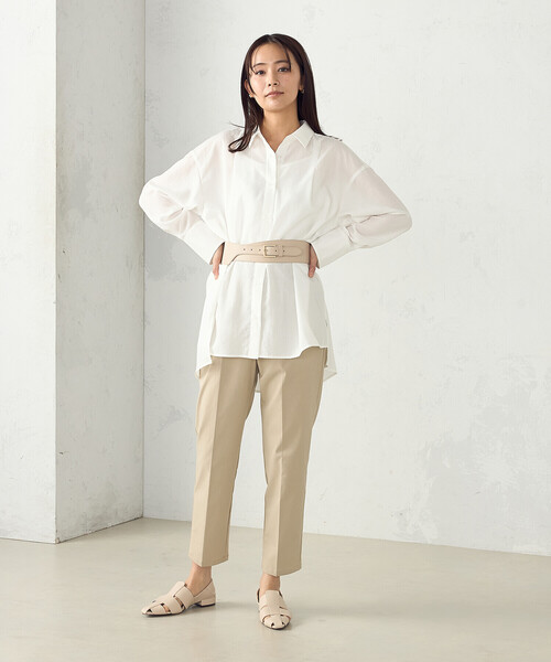 COMME CA ISM（コムサイズム）の「ゴム太ベルト（ベルト・レディース・ブラック/ベージュ・FREE）」の5枚目の写真