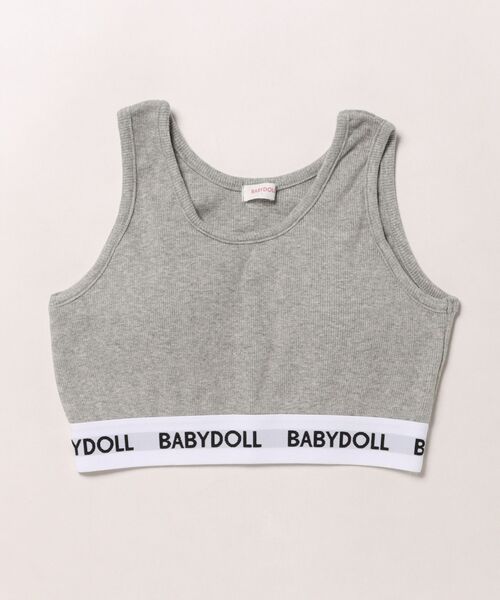 BABYDOLL（ベビードール）の「【カップ付】ロゴショート丈 タンクトップ 0249K（タンクトップ・キッズ・ブラック/ホワイト/アッシュグレー/ピンク系その他7・140-150cm）」の3枚目の写真