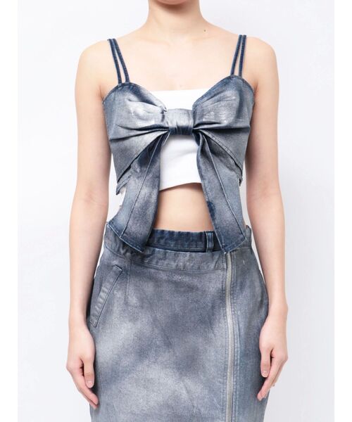 CALNAMUR（カルナムール）の「GLITTER DENIM RIBBON BUSTIER/グリッターデニムリボンビスチェ【セットアップ着用可】（シャツ/ブラウス・レディース・ライトブルー/インディゴブルー・FREE）」の20枚目の写真