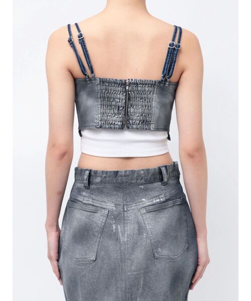 CALNAMUR（カルナムール）の「GLITTER DENIM RIBBON BUSTIER/グリッターデニムリボンビスチェ【セットアップ着用可】（シャツ/ブラウス・レディース・ライトブルー/インディゴブルー・FREE）」の22枚目の写真