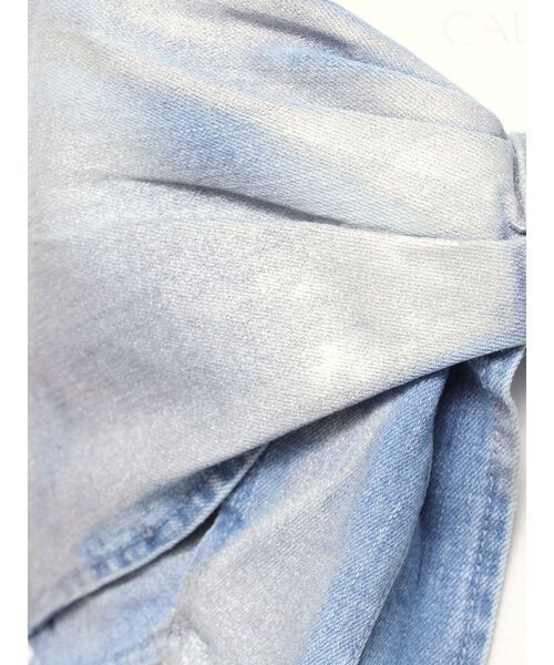 GLITTER DENIM RIBBON BUSTIER/グリッターデニムリボンビスチェ