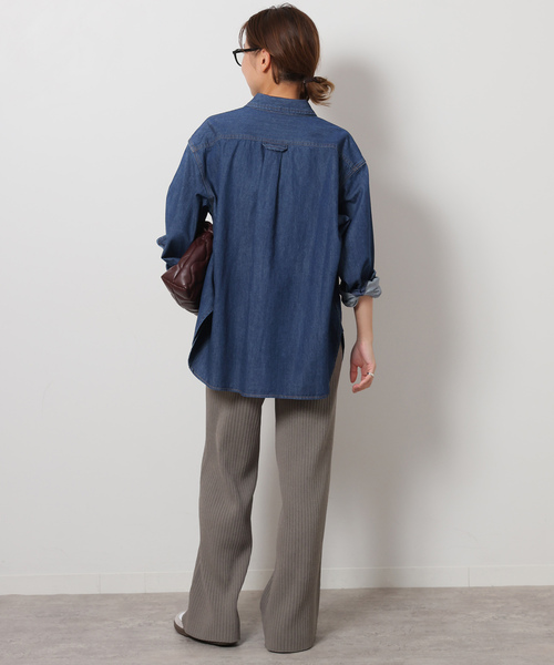 JOURNAL STANDARD relume（ジャーナルスタンダード　レリューム）の「《追加5》9oz C/Rデニムワークシャツ（シャツ/ブラウス・レディース・ブルー/ネイビー・FREE）」の13枚目の写真