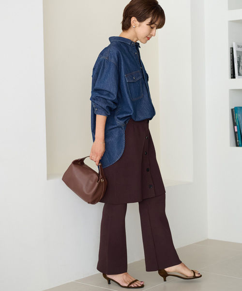 JOURNAL STANDARD relume（ジャーナルスタンダード　レリューム）の「《追加5》9oz C/Rデニムワークシャツ（シャツ/ブラウス・レディース・ブルー/ネイビー・FREE）」の18枚目の写真