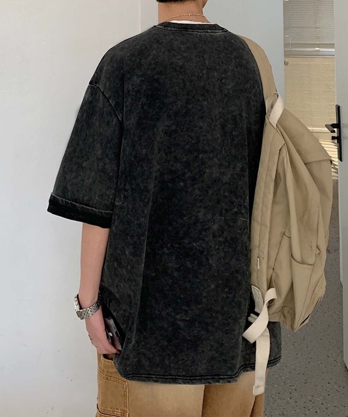 aimoha（アイモハ）の「【aimoha neo】Vintage Dye Crewneck (SS)（Tシャツ/カットソー・メンズ・グリーン/ベージュ/ブラック・LARGE/X-LARGE/XX-LARGE/XXX-LARGE）」の11枚目の写真