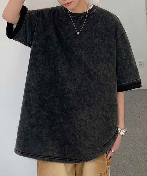 aimoha（アイモハ）の「【aimoha neo】Vintage Dye Crewneck (SS)（Tシャツ/カットソー・メンズ・グリーン/ベージュ/ブラック・LARGE/X-LARGE/XX-LARGE/XXX-LARGE）」の12枚目の写真
