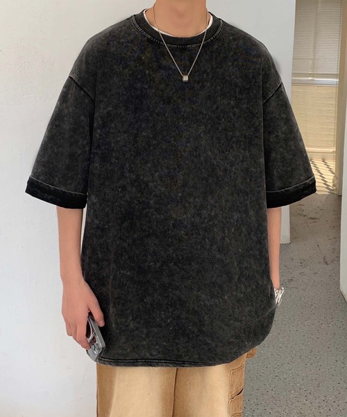 aimoha（アイモハ）の「【aimoha neo】Vintage Dye Crewneck (SS)（Tシャツ/カットソー・メンズ・グリーン/ベージュ/ブラック・LARGE/X-LARGE/XX-LARGE/XXX-LARGE）」の13枚目の写真