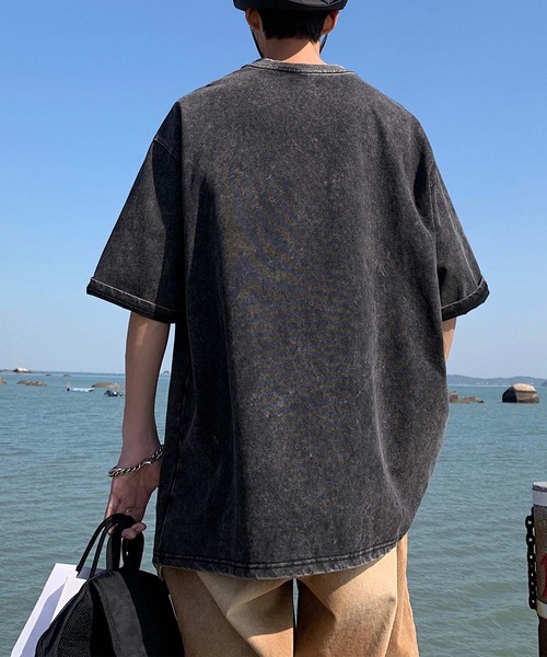 aimoha（アイモハ）の「【aimoha neo】Vintage Dye Crewneck (SS)（Tシャツ/カットソー・メンズ・グリーン/ベージュ/ブラック・LARGE/X-LARGE/XX-LARGE/XXX-LARGE）」の16枚目の写真