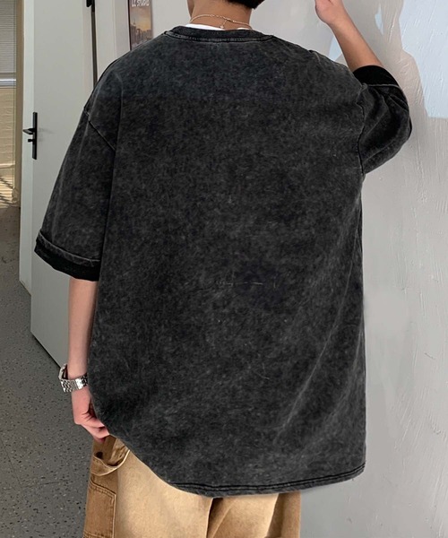 aimoha（アイモハ）の「【aimoha neo】Vintage Dye Crewneck (SS)（Tシャツ/カットソー・メンズ・グリーン/ベージュ/ブラック・LARGE/X-LARGE/XX-LARGE/XXX-LARGE）」の18枚目の写真