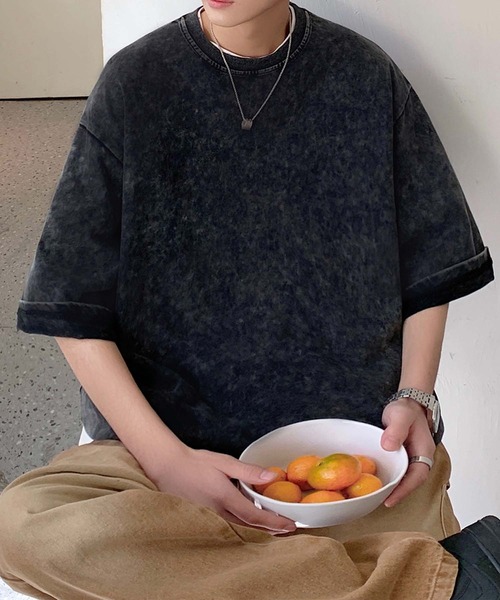 aimoha（アイモハ）の「【aimoha neo】Vintage Dye Crewneck (SS)（Tシャツ/カットソー・メンズ・グリーン/ベージュ/ブラック・LARGE/X-LARGE/XX-LARGE/XXX-LARGE）」の22枚目の写真