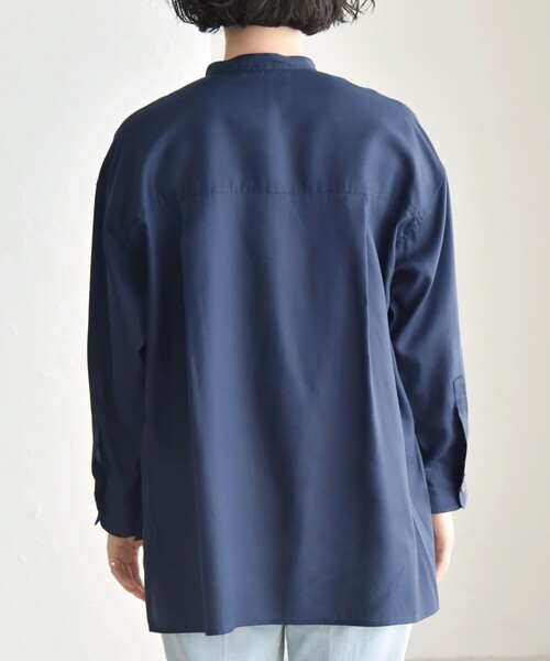 quaranciel:〈手洗い可能〉ドレッシー ワーク ポケット シャツ