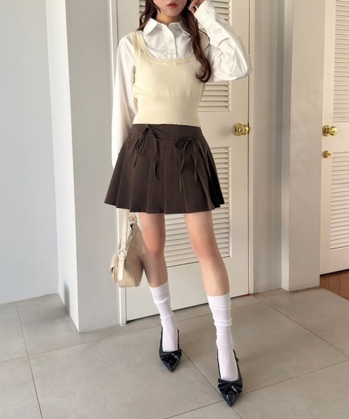 one after another NICE CLAUP(ワンアフターアナザーナイスクラップ)の「ベストドッキングデザインシャツ(シャツ/ブラウス・レディース・杢グレー/ネイビー/オフホワイト・FREE)」の13枚目の写真