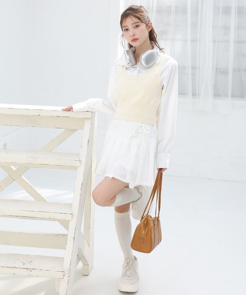 one after another NICE CLAUP(ワンアフターアナザーナイスクラップ)の「ベストドッキングデザインシャツ(シャツ/ブラウス・レディース・杢グレー/ネイビー/オフホワイト・FREE)」の22枚目の写真