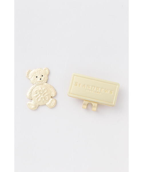 St ANDREWS(セントアンドリュース)の「【St ANDREWS】テディベアクリップマーカー (UNISEX)(ゴルフグッズ・レディース・ブラック/ゴールド・FREE)」の2枚目の写真