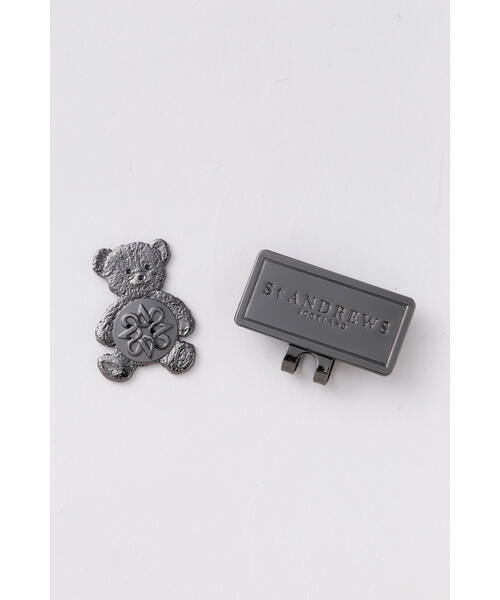 St ANDREWS(セントアンドリュース)の「【St ANDREWS】テディベアクリップマーカー (UNISEX)(ゴルフグッズ・レディース・ブラック/ゴールド・FREE)」の1枚目の写真