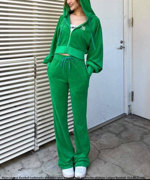 BACK TO THE FIELD（バック トゥー ザ フィールド）の「【MLB】コンパクトパイルセットアップ（ワンピース・レディース・ブラック/グリーン/ホワイト・FREE）」の7枚目の写真