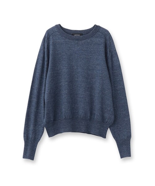 UNTITLED（アンタイトル）の「【アンサンブル可能/洗える】リネン混ベーシックニット（ニット/セーター・レディース・グリーン系/イエロー系その他/ベージュ/ネイビー・00/02/04/44/48）」の14枚目の写真