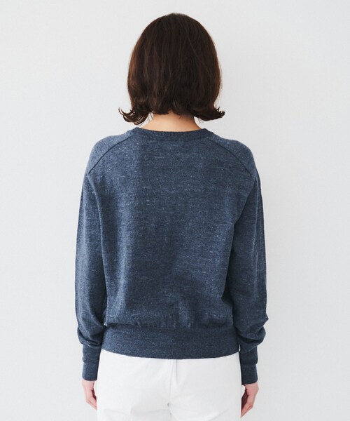 UNTITLED（アンタイトル）の「【アンサンブル可能/洗える】リネン混ベーシックニット（ニット/セーター・レディース・グリーン系/イエロー系その他/ベージュ/ネイビー・00/02/04/44/48）」の9枚目の写真