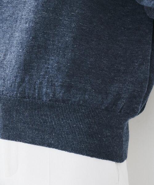 UNTITLED（アンタイトル）の「【アンサンブル可能/洗える】リネン混ベーシックニット（ニット/セーター・レディース・グリーン系/イエロー系その他/ベージュ/ネイビー・00/02/04/44/48）」の13枚目の写真