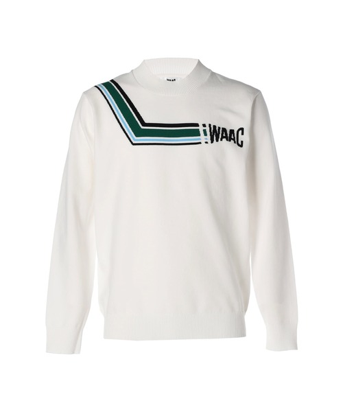 WAAC(ワック)の「MENS 変形ボーダーニット 長袖プルオーバー(ニット/セーター・メンズ・オレンジ/ホワイト・SMALL/MEDIUM/X-LARGE/LARGE)」の2枚目の写真