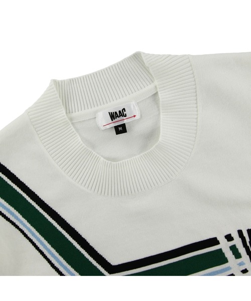 WAAC(ワック)の「MENS 変形ボーダーニット 長袖プルオーバー(ニット/セーター・メンズ・オレンジ/ホワイト・SMALL/MEDIUM/X-LARGE/LARGE)」の4枚目の写真