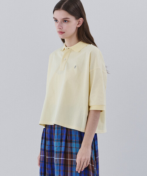 GYMPHLEX(ジムフレックス)の「Gymphlex | ポリエステル鹿の子 ポロシャツ WOMEN(ポロシャツ・レディース・ブラック/サックスブルー/イエロー系その他・14)」の6枚目の写真