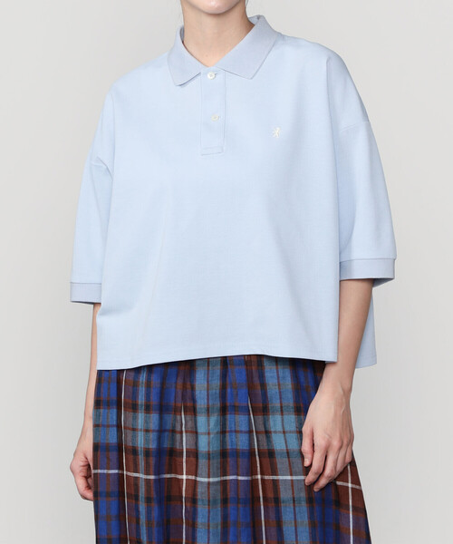 GYMPHLEX(ジムフレックス)の「Gymphlex | ポリエステル鹿の子 ポロシャツ WOMEN(ポロシャツ・レディース・ブラック/サックスブルー/イエロー系その他・14)」の9枚目の写真