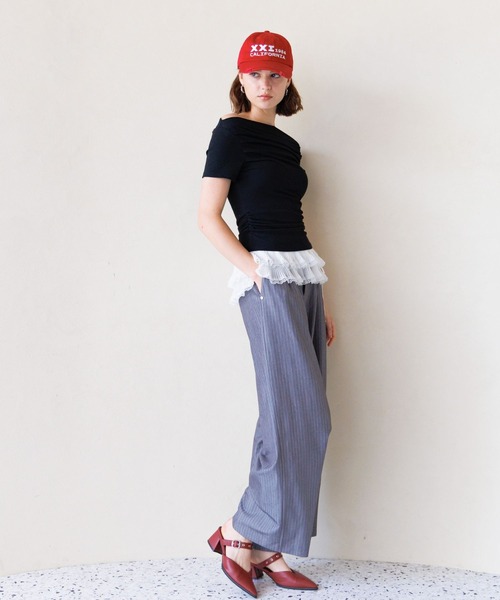 FOREVER 21（フォーエバー トゥエンティーワン）の「【2025SS】スタッズ2WAYミュール（パンプス・レディース・ブラック/レッド/レオパード・MEDIUM/LARGE）」の5枚目の写真