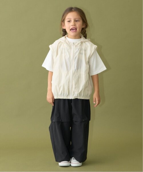 b・ROOM（ビールーム）の「【ベストにもなる2way】シアーウィンドブレーカー（ブルゾン・キッズ・アイボリー/カーキ/ブルー系その他2/チャコール・130cm/140cm/150cm/120cm/100cm/110cm）」の16枚目の写真