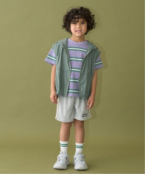 b・ROOM（ビールーム）の「【ベストにもなる2way】シアーウィンドブレーカー（ブルゾン・キッズ・アイボリー/カーキ/ブルー系その他2/チャコール・130cm/140cm/150cm/120cm/100cm/110cm）」の20枚目の写真