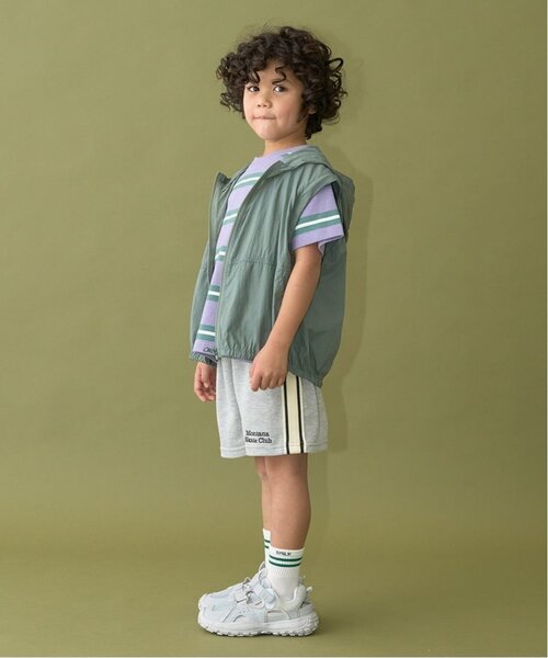 b・ROOM（ビールーム）の「【ベストにもなる2way】シアーウィンドブレーカー（ブルゾン・キッズ・アイボリー/カーキ/ブルー系その他2/チャコール・130cm/140cm/150cm/120cm/100cm/110cm）」の21枚目の写真