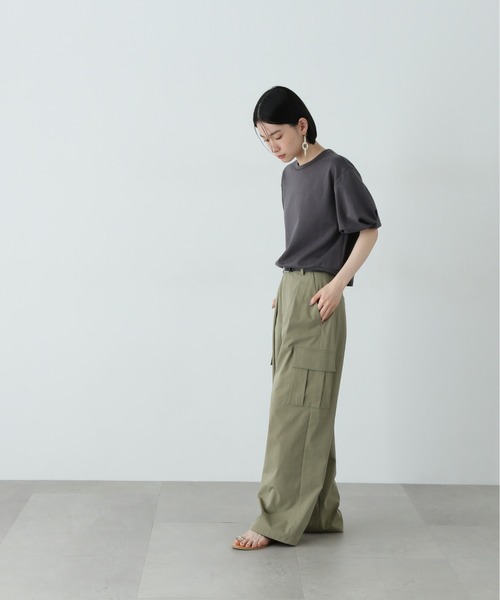 N.（N. Natural Beauty Basic）（エヌエヌナチュラルビューティーベーシック）の「ネジリパフカットソー（Tシャツ/カットソー・レディース・チャコールグレー/パープル/オフホワイト・MEDIUM）」の19枚目の写真