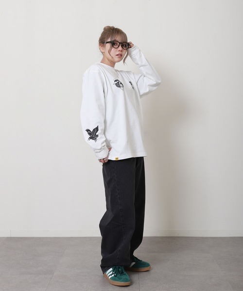 COBMASTER(コブマスター)の「【COBMASTER】 吸水速乾 天竺 プリント × 刺繍 ベーシック ロングスリーブ Tシャツ / ロンT(Tシャツ/カットソー・メンズ・イエロー/ホワイト/ブラック・LARGE/X-LARGE/MEDIUM)」の9枚目の写真