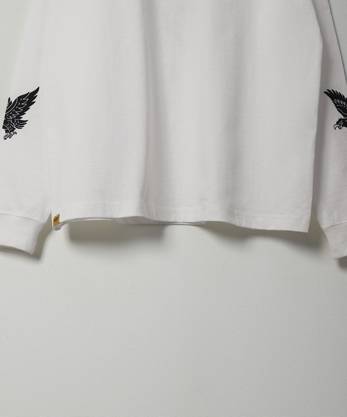 COBMASTER(コブマスター)の「【COBMASTER】 吸水速乾 天竺 プリント × 刺繍 ベーシック ロングスリーブ Tシャツ / ロンT(Tシャツ/カットソー・メンズ・イエロー/ホワイト/ブラック・LARGE/X-LARGE/MEDIUM)」の14枚目の写真