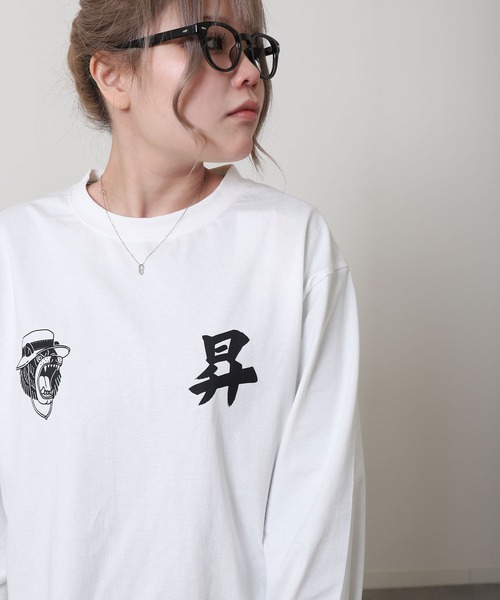 COBMASTER(コブマスター)の「【COBMASTER】 吸水速乾 天竺 プリント × 刺繍 ベーシック ロングスリーブ Tシャツ / ロンT(Tシャツ/カットソー・メンズ・イエロー/ホワイト/ブラック・LARGE/X-LARGE/MEDIUM)」の5枚目の写真